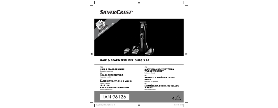 Silvercrest SHBS 5 A1 User Manual | 130 pages