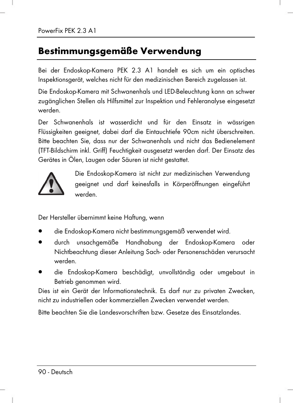 Bestimmungsgemäße verwendung | Silvercrest PEK 2.3 A1 User Manual | Page 92 / 108