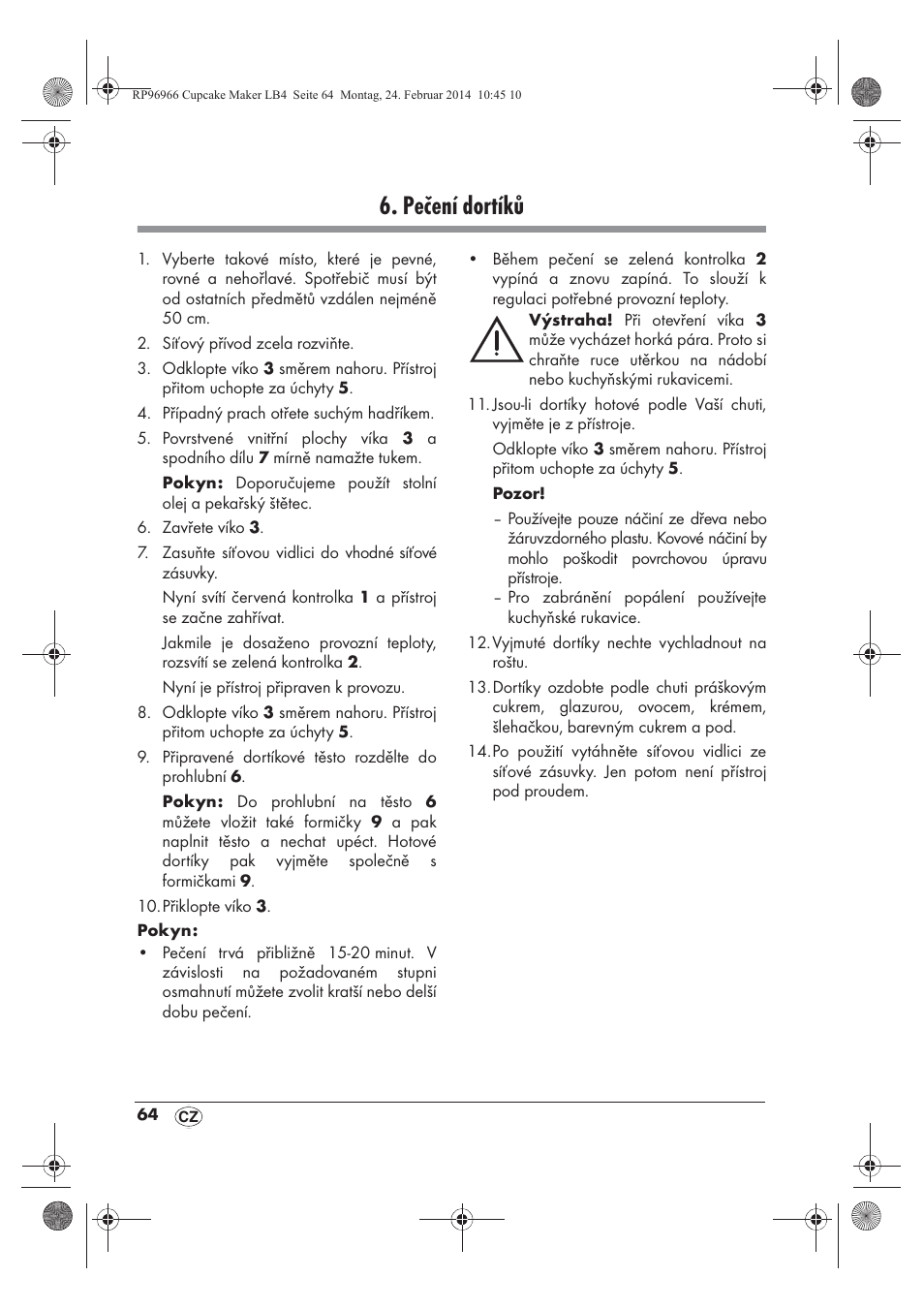 Pečení dortíků | Silvercrest SCCM 800 A1 User Manual | Page 66 / 102