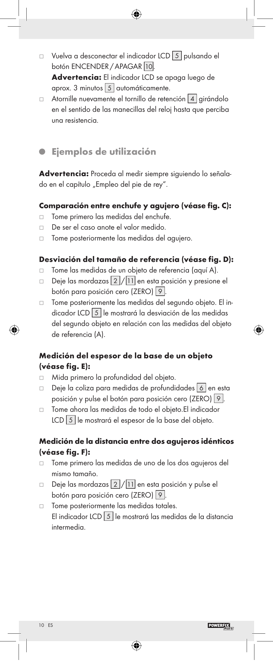 Ejemplos de utilización | Powerfix Z22855 User Manual | Page 12 / 46