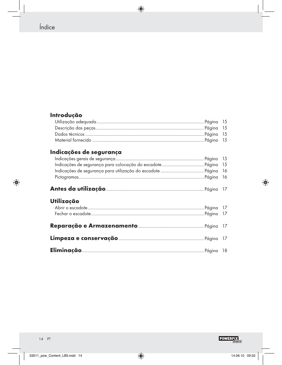 Índice | Powerfix Z29815 User Manual | Page 12 / 26