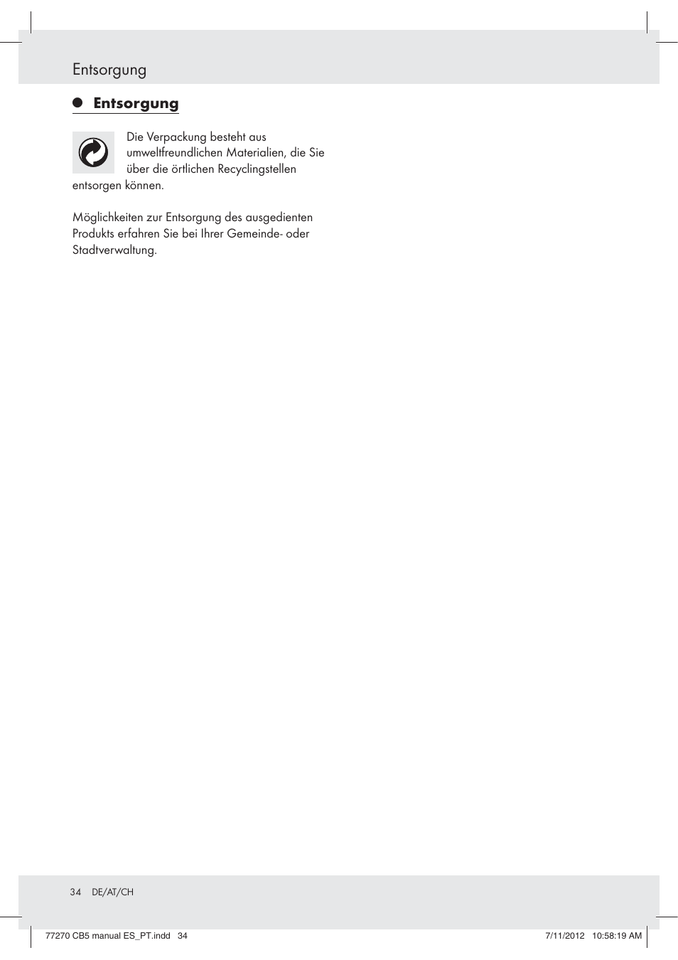 Entsorgung | Powerfix Z30473 User Manual | Page 34 / 37