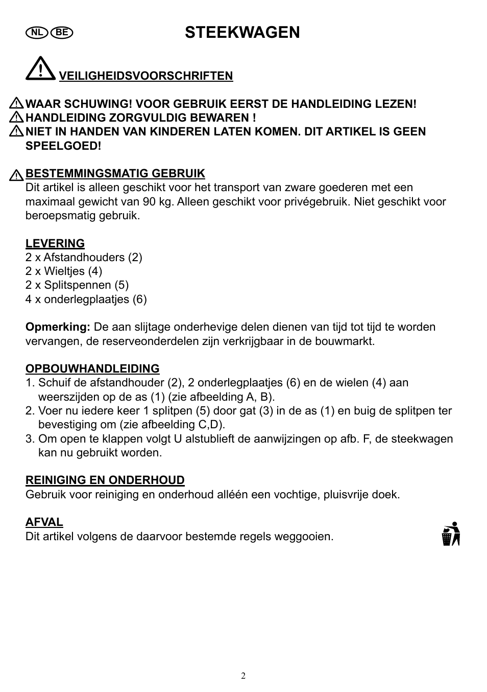 Steekwagen | Powerfix Z31229 User Manual | Page 3 / 6
