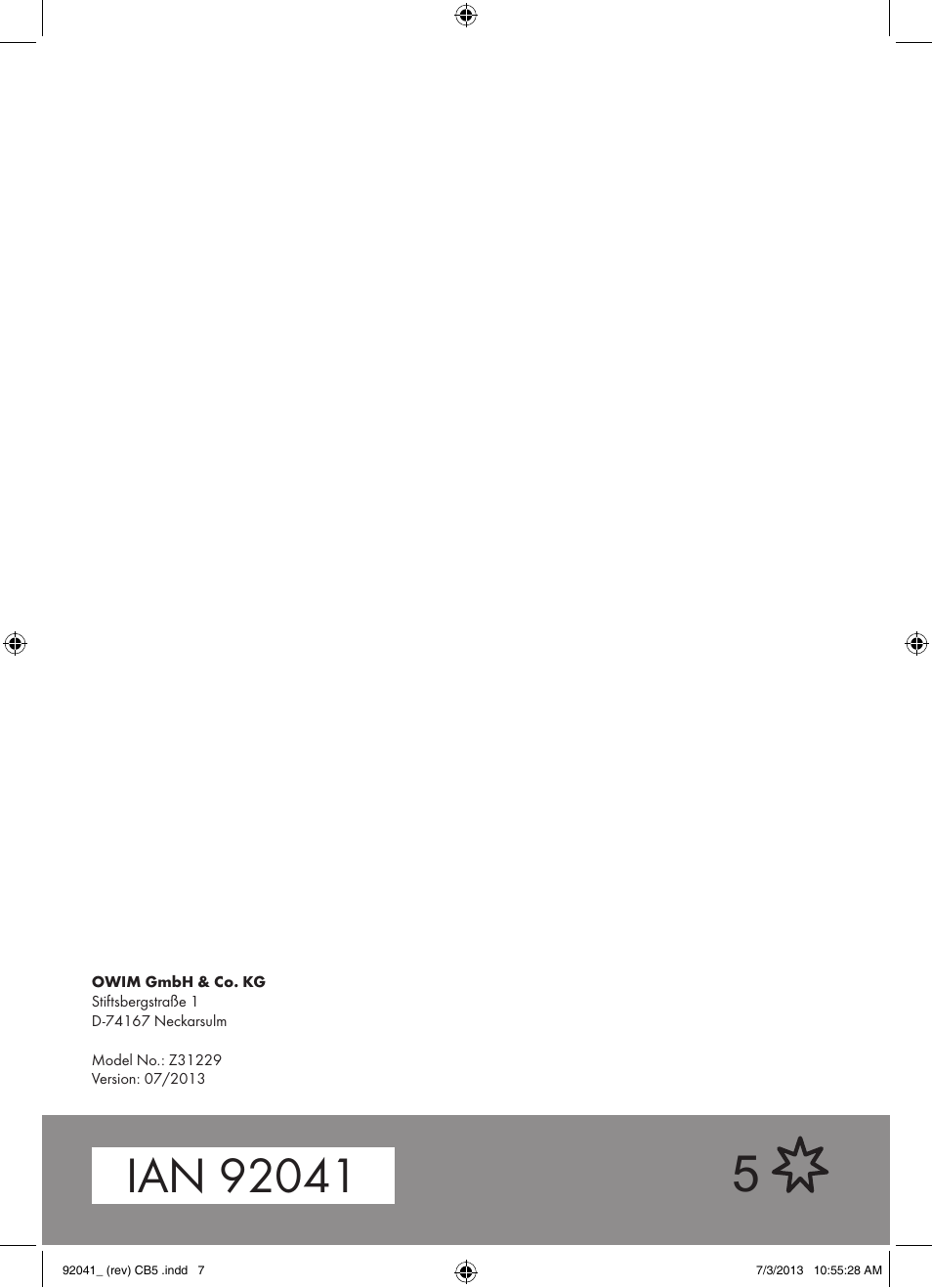 Powerfix Z31229 User Manual | Page 8 / 8