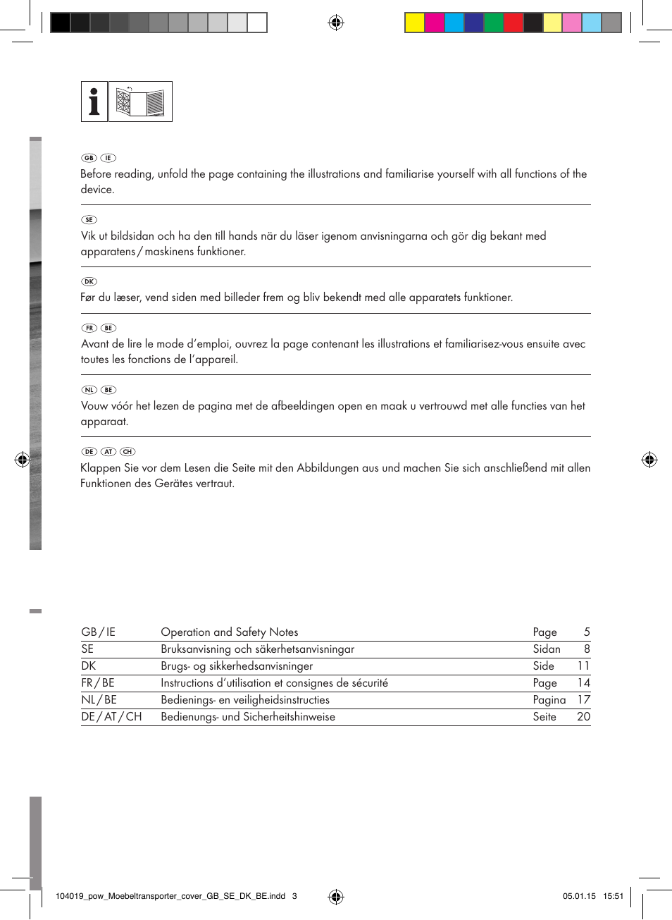 Powerfix FURNITURE TRANSPORT SET User Manual | Page 2 / 25