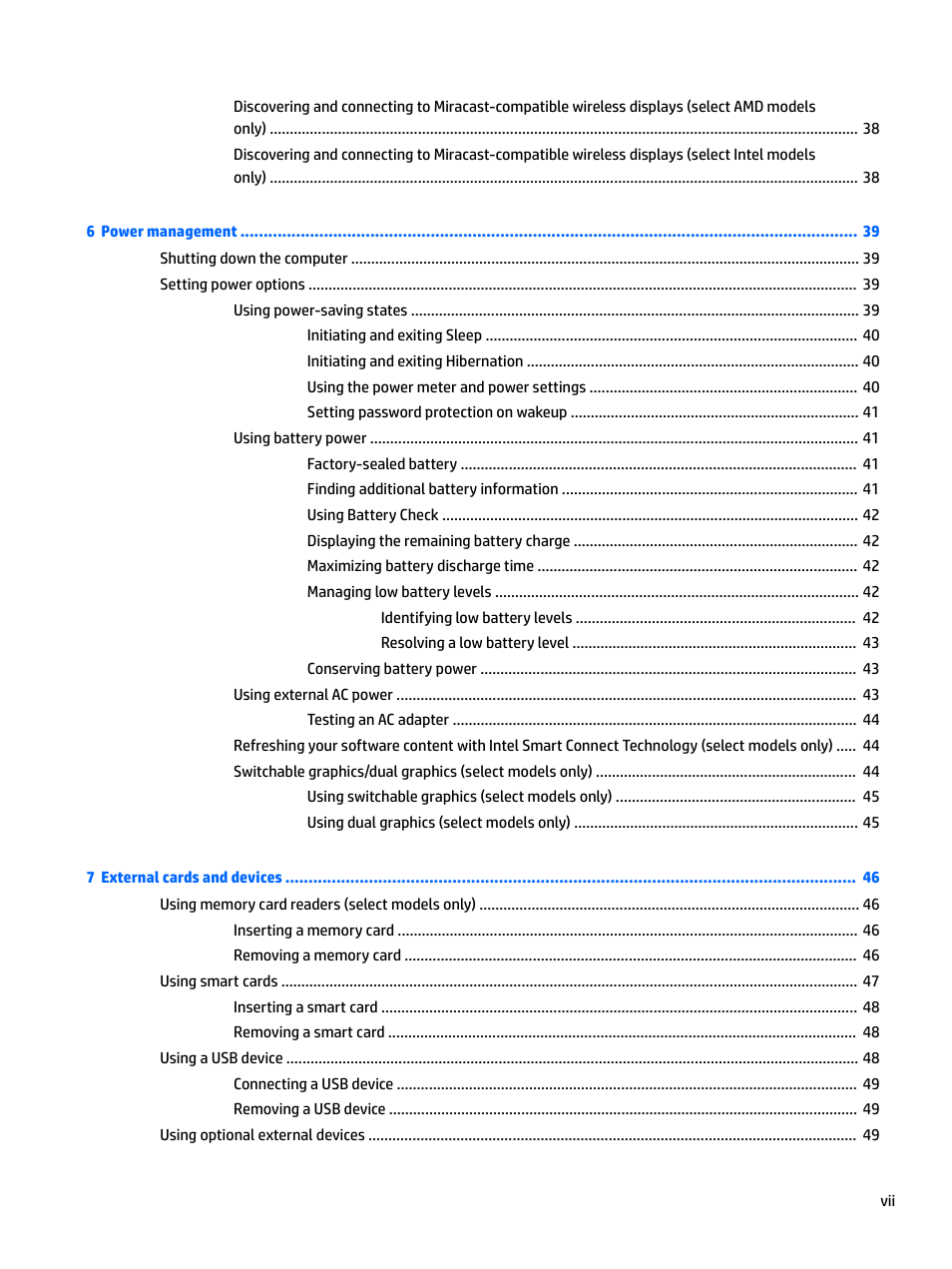 HP EliteBook 840 G3 User Manual | Page 7 / 100