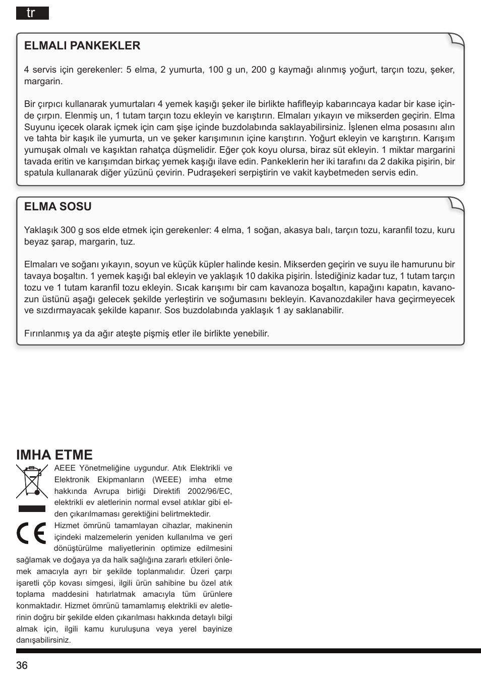 Imha etme | Hotpoint Ariston SJ 4010 FSL0 User Manual | Page 36 / 64