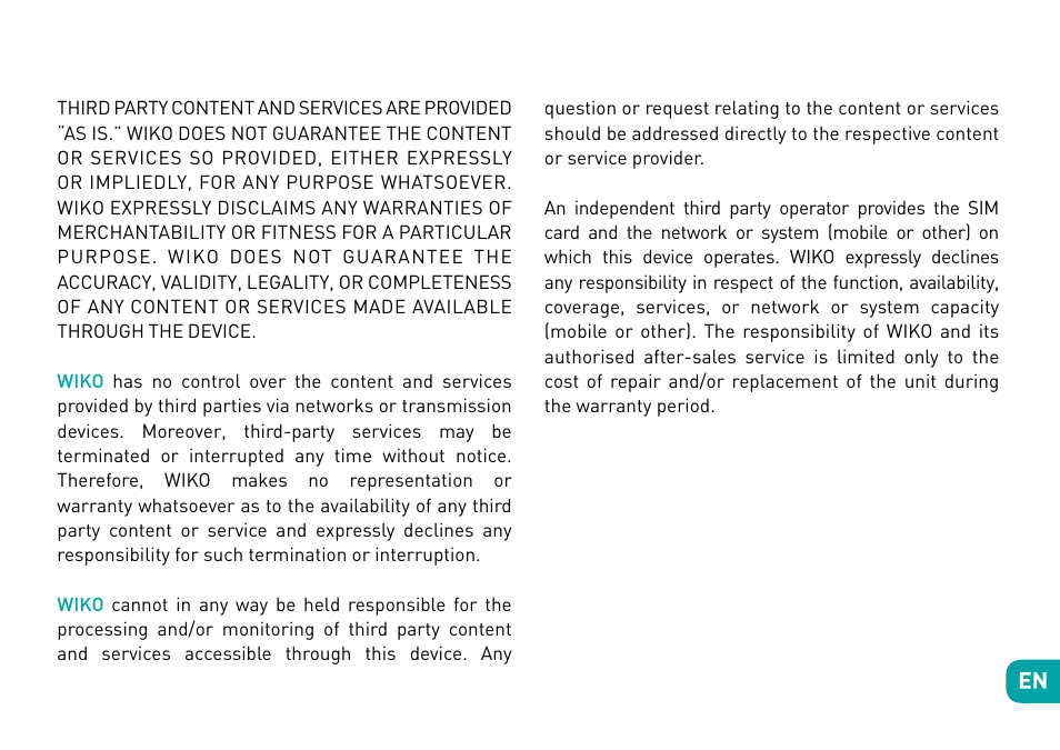 Wiko Sunny User Manual | Page 4 / 292
