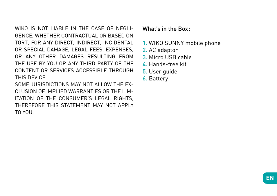 Wiko Sunny User Manual | Page 5 / 292