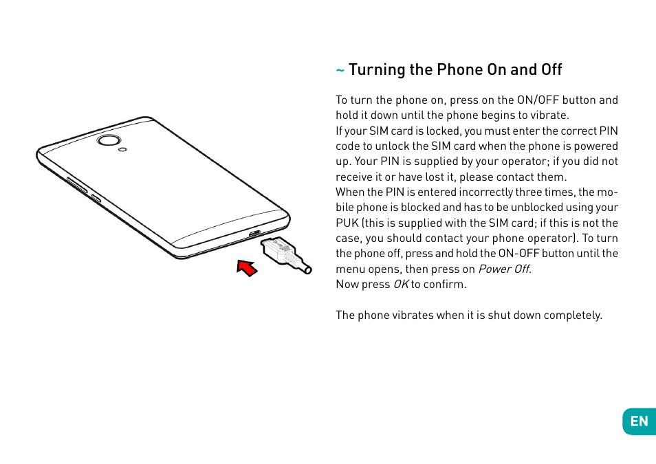 Turning the phone on and off | Wiko Robby User Manual | Page 10 / 292