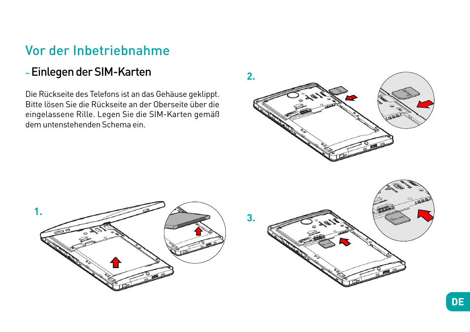 Vor der inbetriebnahme, Einlegen der sim-karten | Wiko Robby User Manual | Page 120 / 292