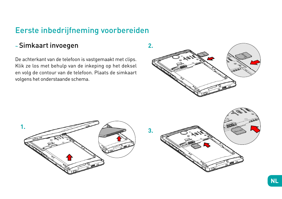 Eerste inbedrijfneming voorbereiden, Simkaart invoegen | Wiko Robby User Manual | Page 142 / 292