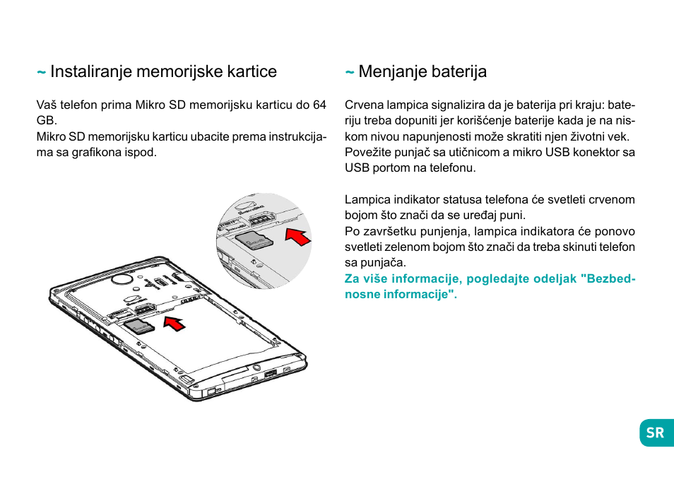 Menjanje baterija | Wiko Robby User Manual | Page 253 / 292