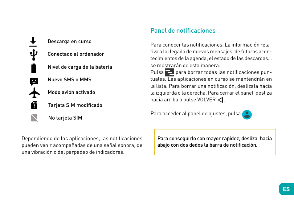 Panel de notificaciones | Wiko Robby User Manual | Page 81 / 292