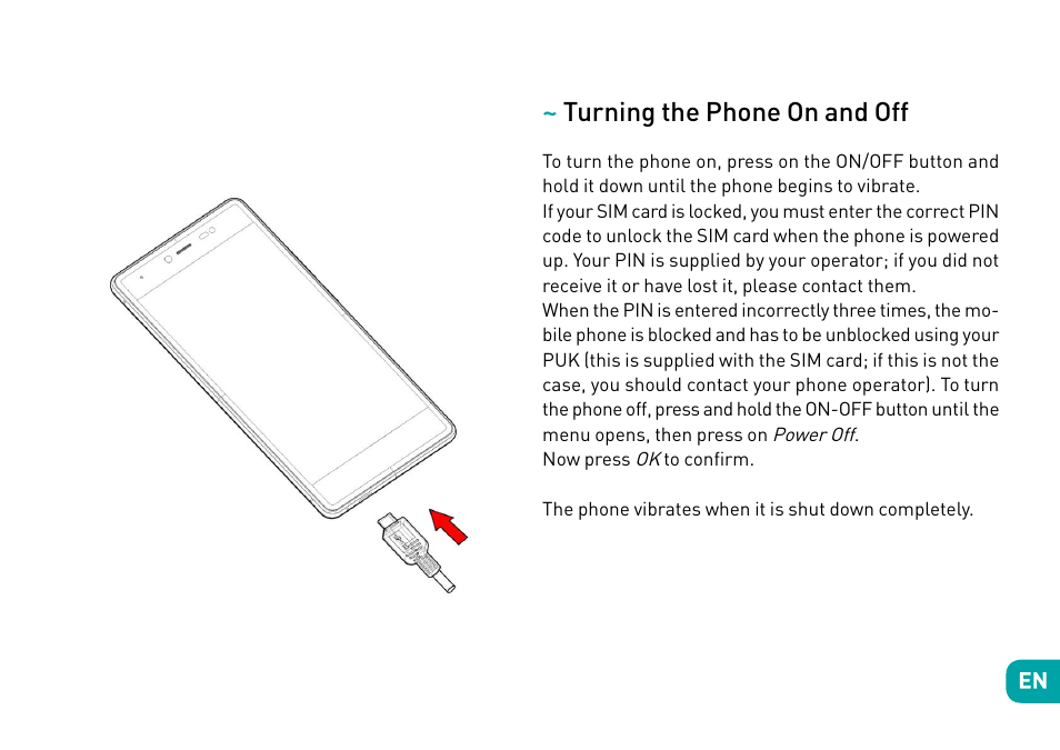 Turning the phone on and off | Wiko Fever User Manual | Page 10 / 292