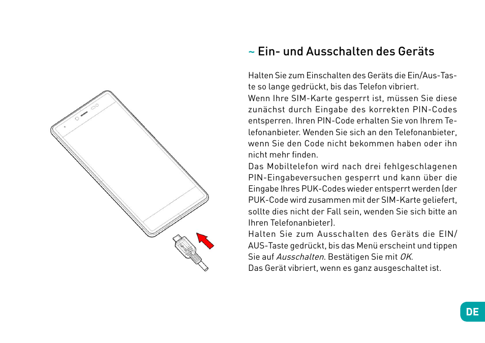 Ein- und ausschalten des geräts | Wiko Fever User Manual | Page 122 / 292