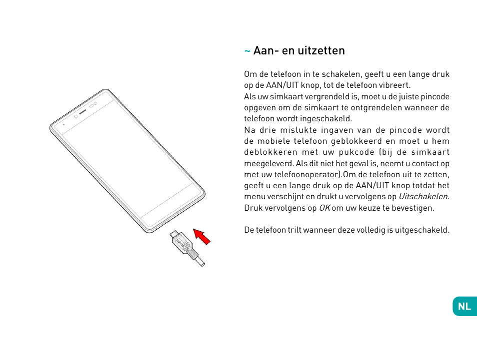 Aan- en uitzetten | Wiko Fever User Manual | Page 144 / 292