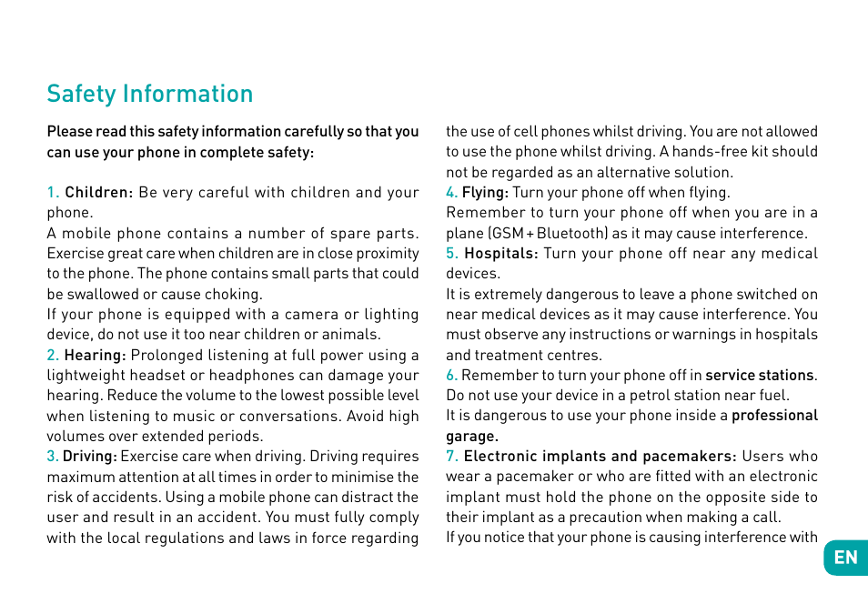 Safety information | Wiko Fever User Manual | Page 15 / 292