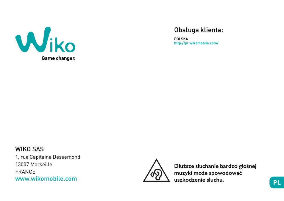 Obsługa klienta, Wiko sas | Wiko Fever User Manual | Page 200 / 292