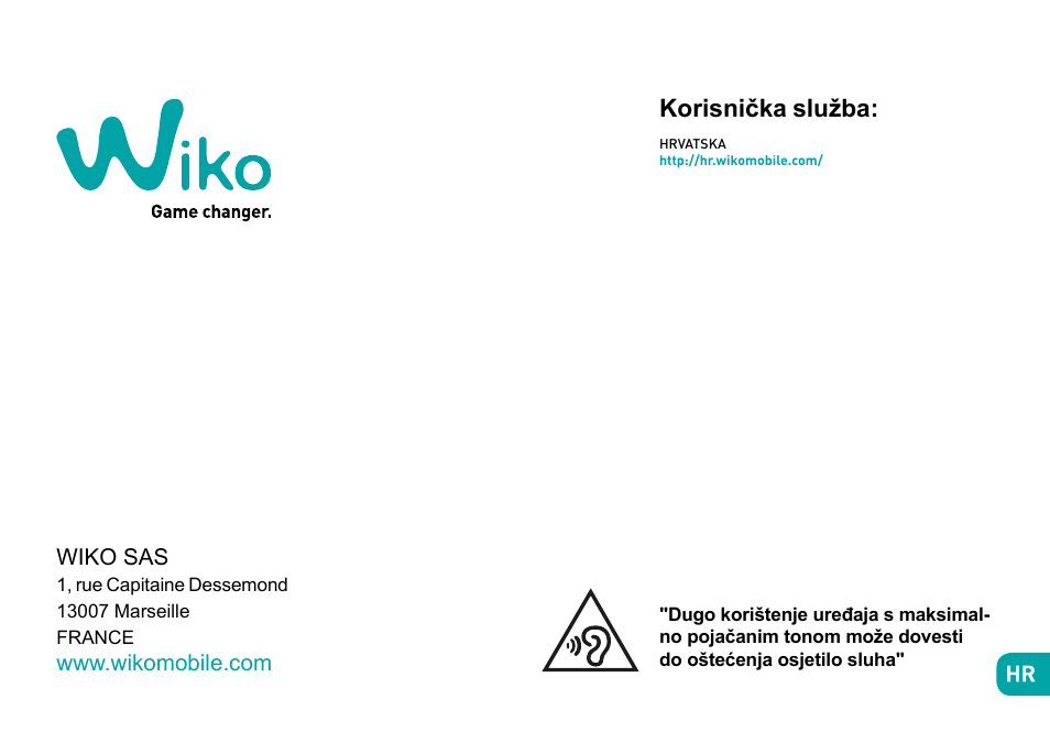 Korisnička služba, Wiko sas | Wiko Fever User Manual | Page 222 / 292
