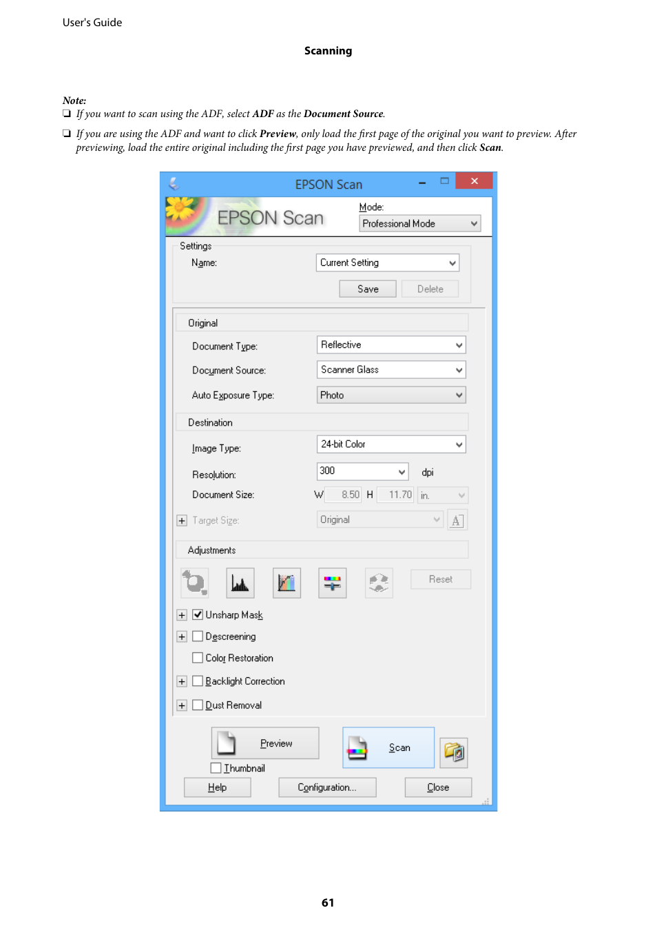 Epson EcoTank ET-4550 User Manual | Page 61 / 145