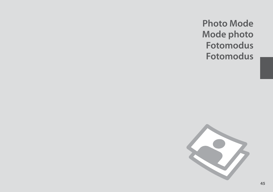 Photo mode mode photo fotomodus fotomodus | Epson Stylus SX620FW User Manual | Page 45 / 148