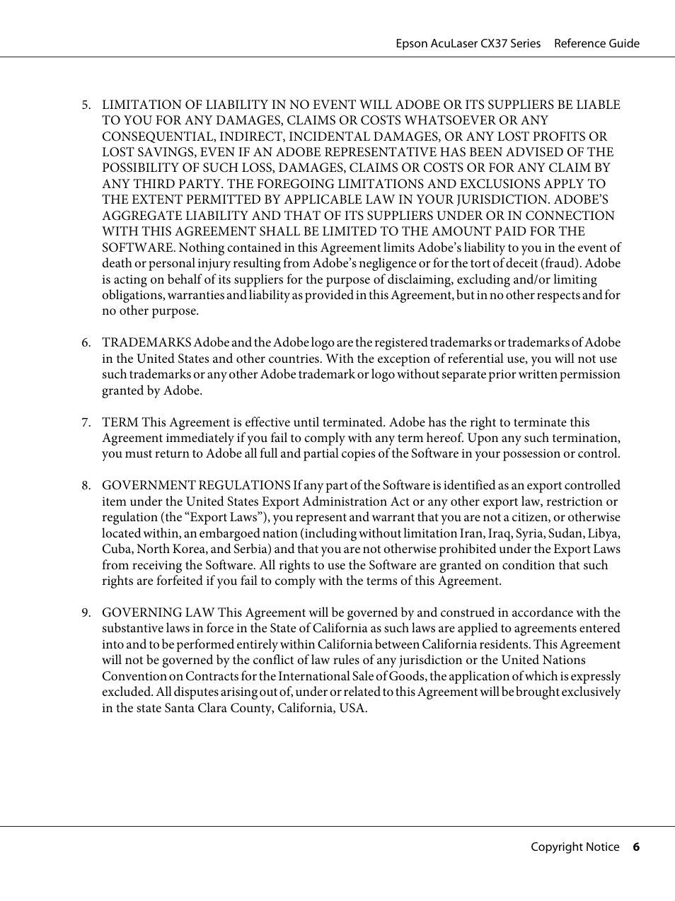 Epson AcuLaser CX37DNF User Manual | Page 6 / 197