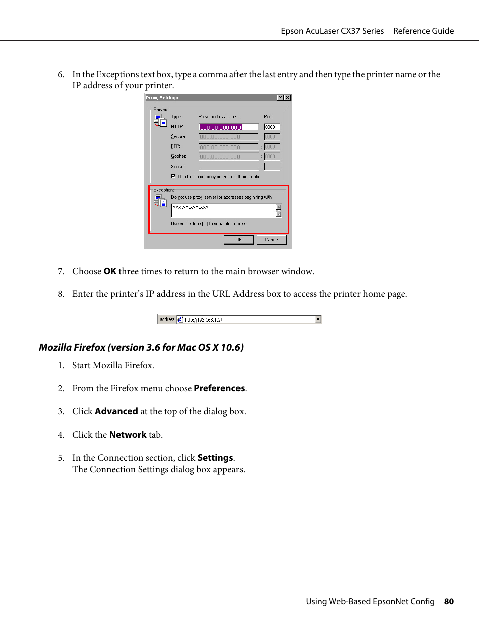 Epson AcuLaser CX37DNF User Manual | Page 80 / 197