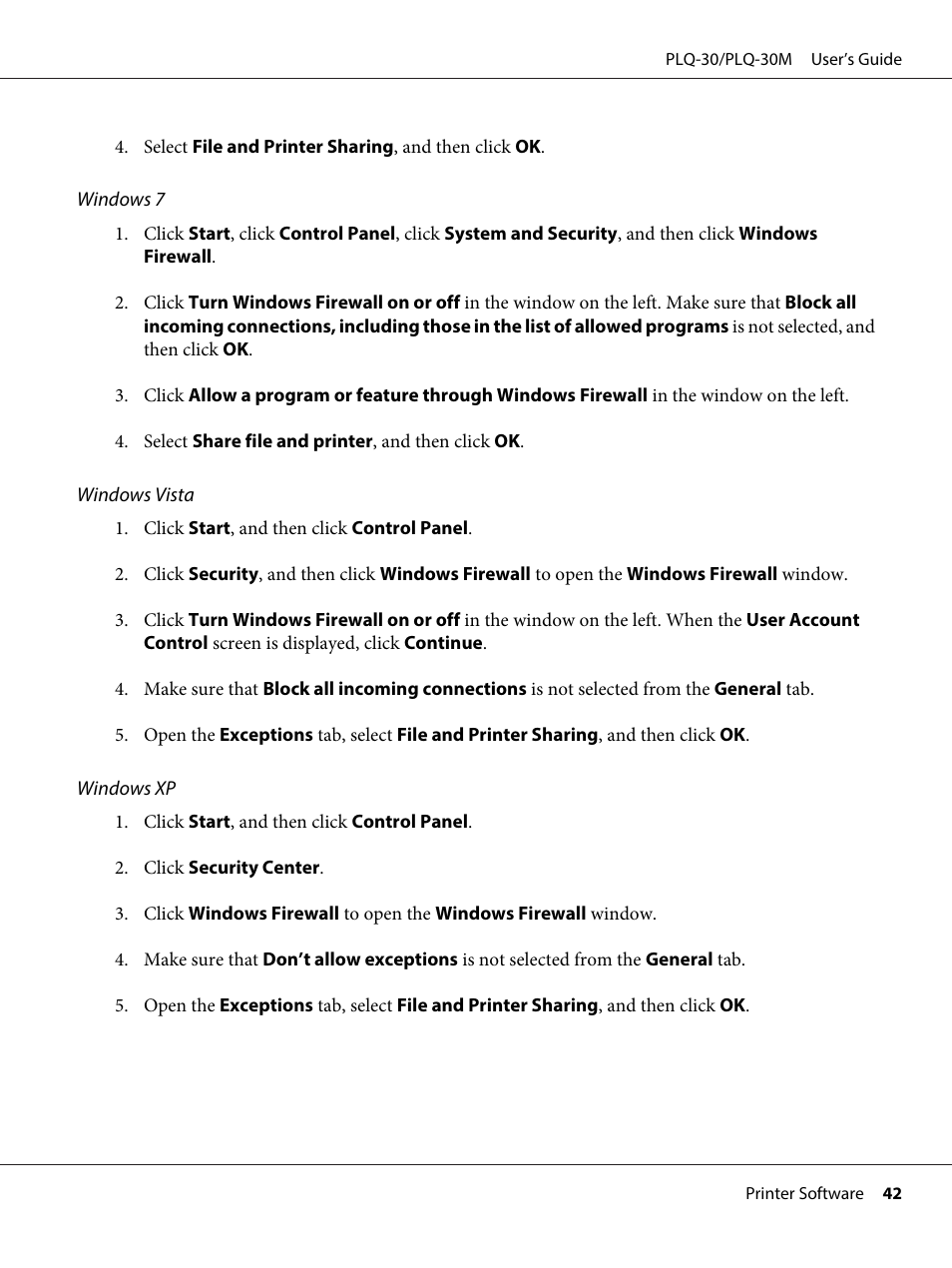 Epson PLQ-30 User Manual | Page 42 / 139