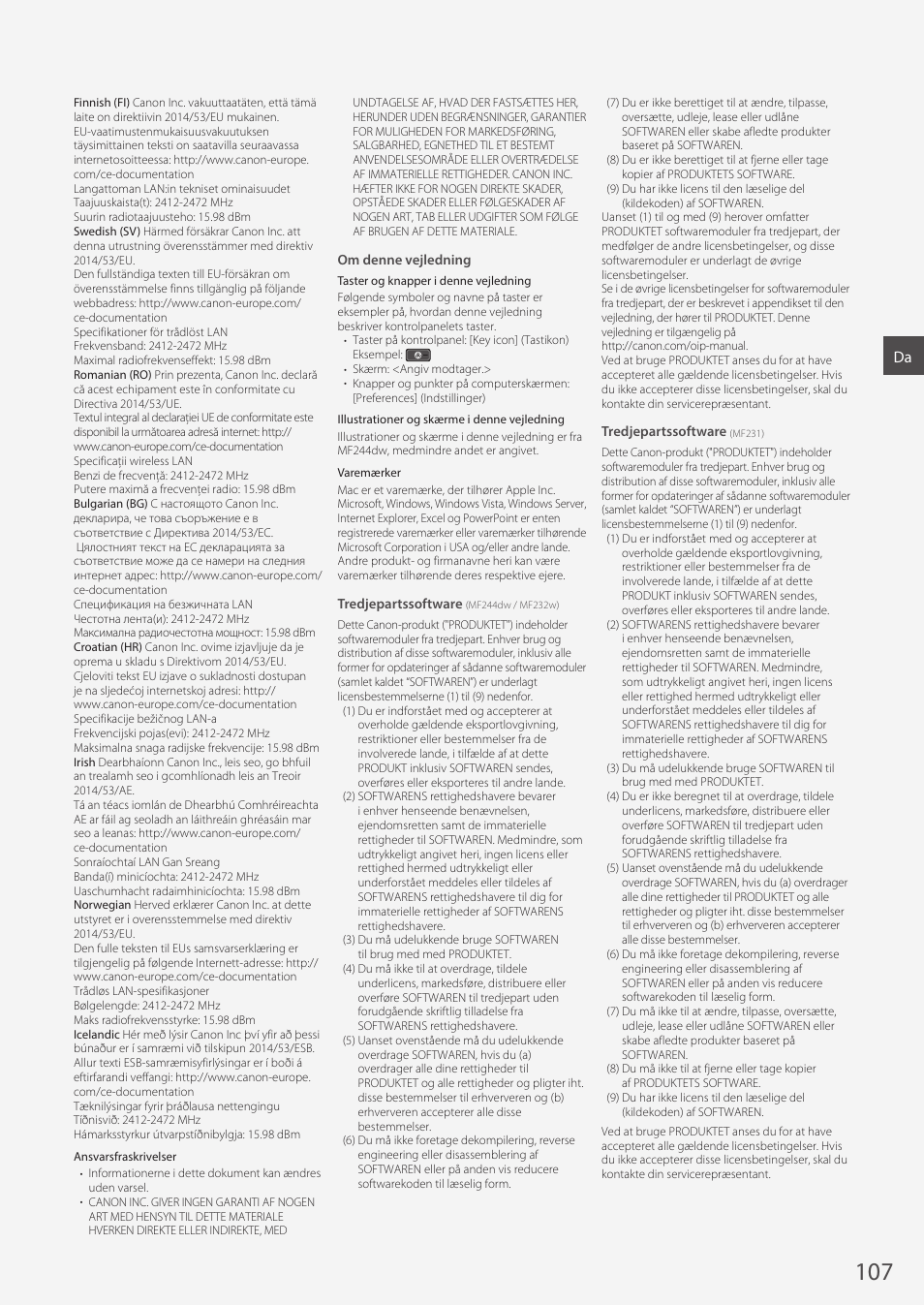 Canon i-SENSYS MF244dw User Manual | Page 107 / 308