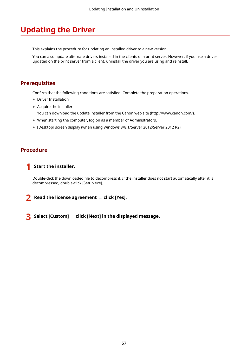Updating the driver | Canon i-SENSYS MF244dw User Manual | Page 60 / 85