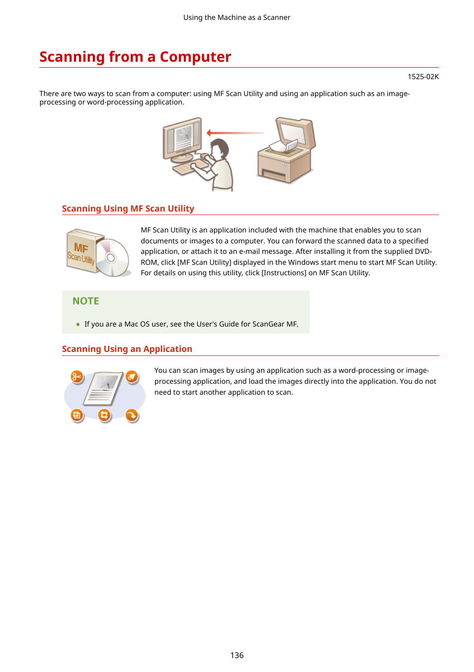 Scanning from a computer | Canon i-SENSYS MF244dw User Manual | Page 142 / 477