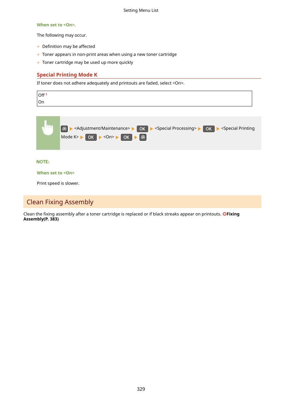 Clean fixing assembly | Canon i-SENSYS MF244dw User Manual | Page 335 / 477