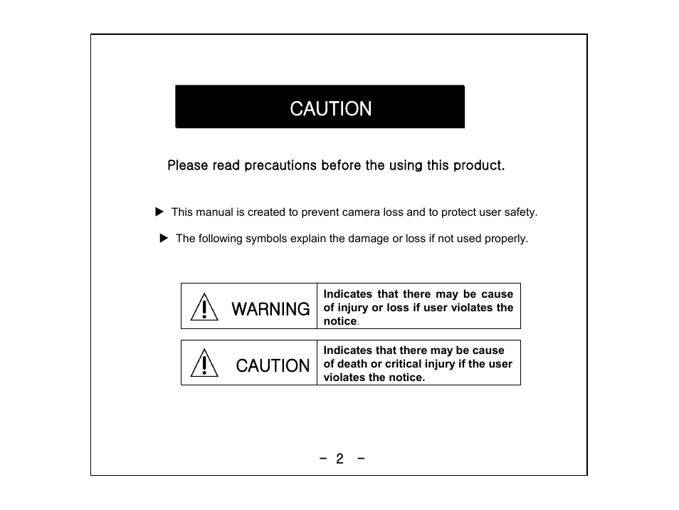 Slide 2, Caution, Warning | Marshall Electronics CV360-CGB User Manual | Page 2 / 12