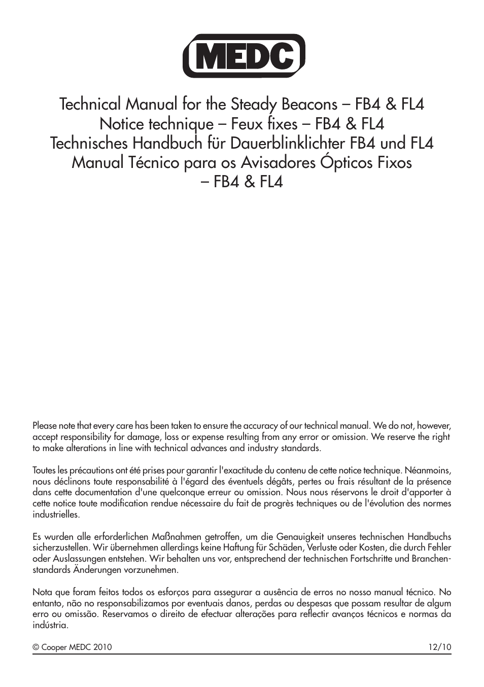 MEDC FB4 User Manual | 24 pages