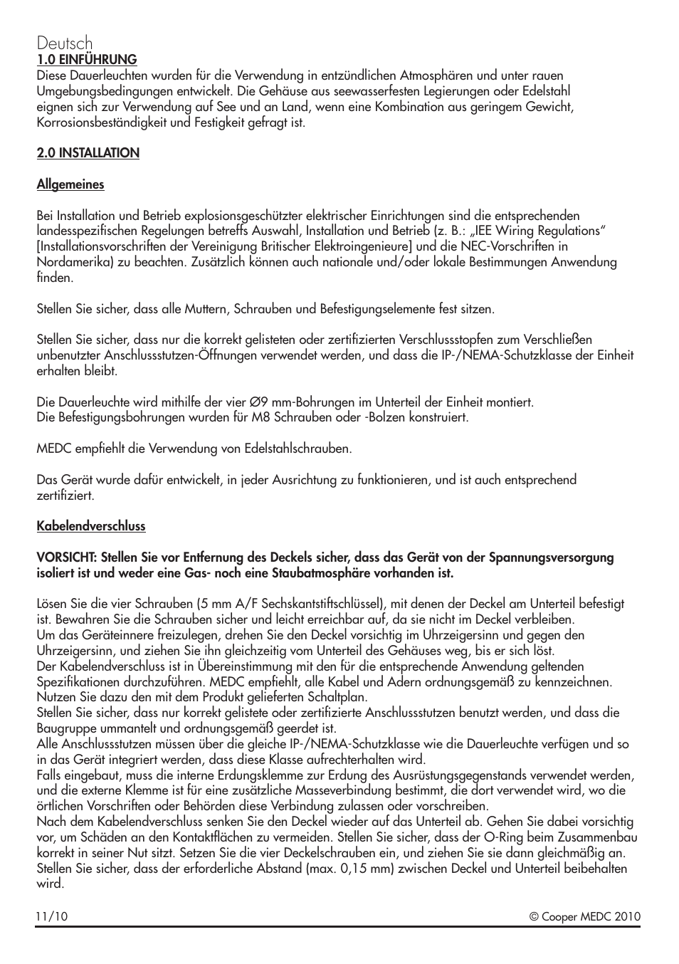 Deutsch | MEDC SM87LED User Manual | Page 12 / 20