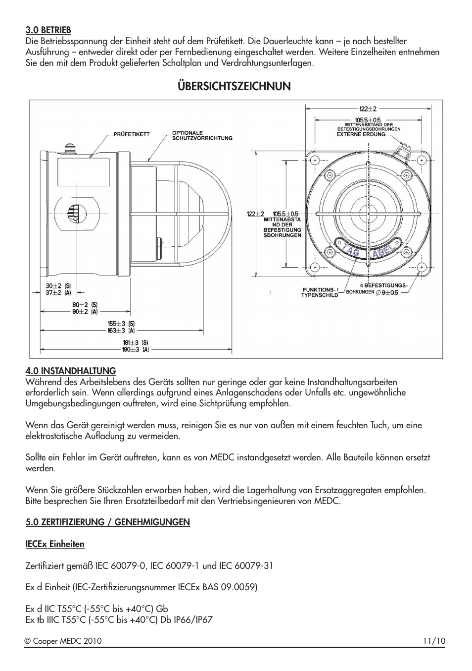 Übersichtszeichnun | MEDC SM87LED User Manual | Page 13 / 20