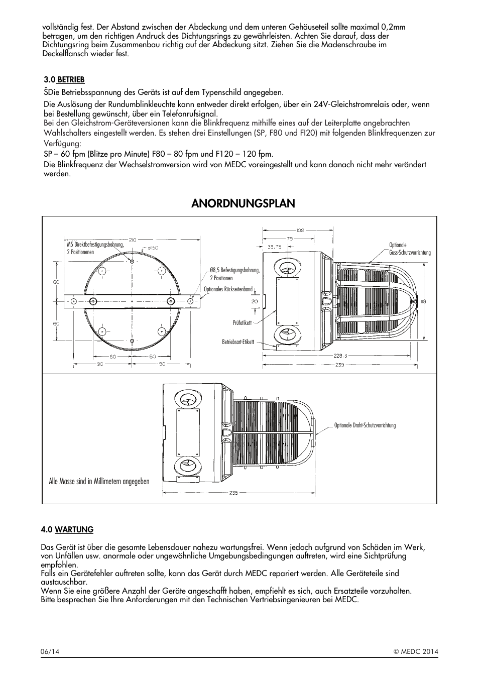 Anordnungsplan | MEDC XB15 User Manual | Page 14 / 24