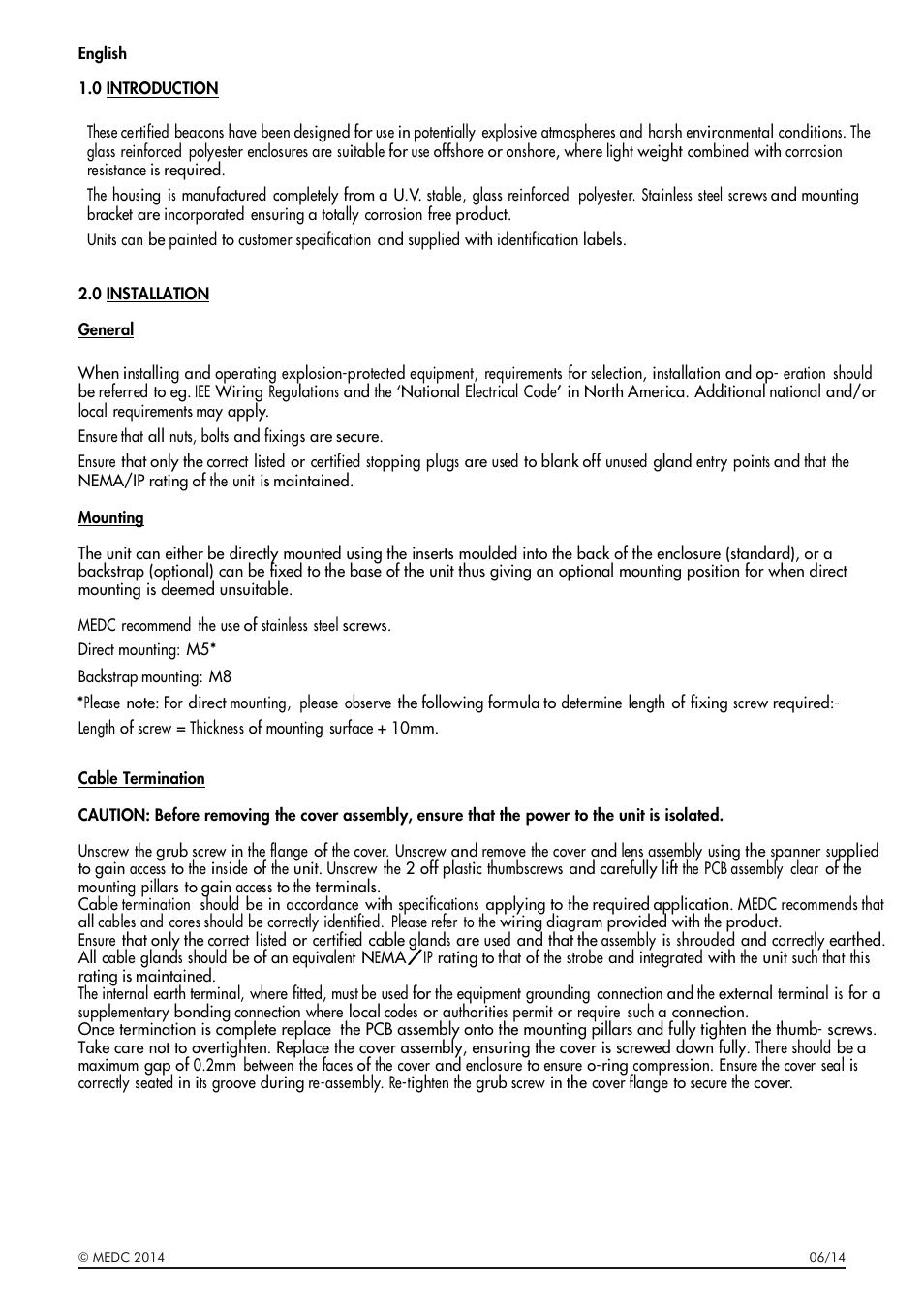 MEDC XB15 User Manual | Page 3 / 24