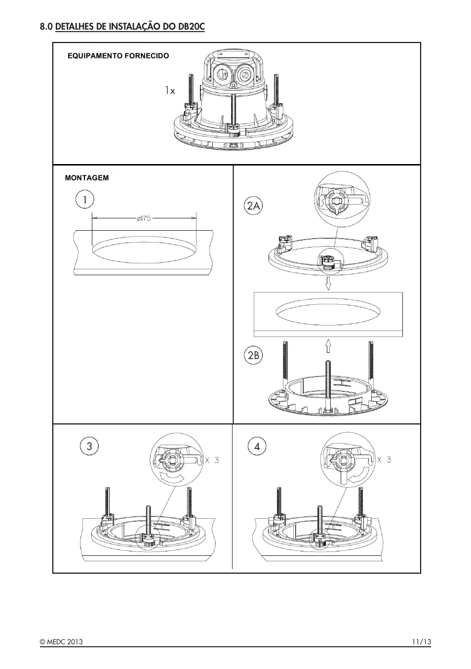 0 detalhes de instalação do db20c | MEDC DB20C User Manual | Page 29 / 32