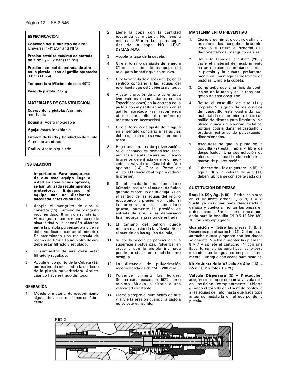 DeVilbiss COMPACT SB-2-546 User Manual | Page 12 / 20