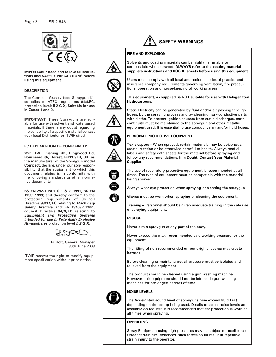 DeVilbiss COMPACT SB-2-546 User Manual | Page 2 / 20