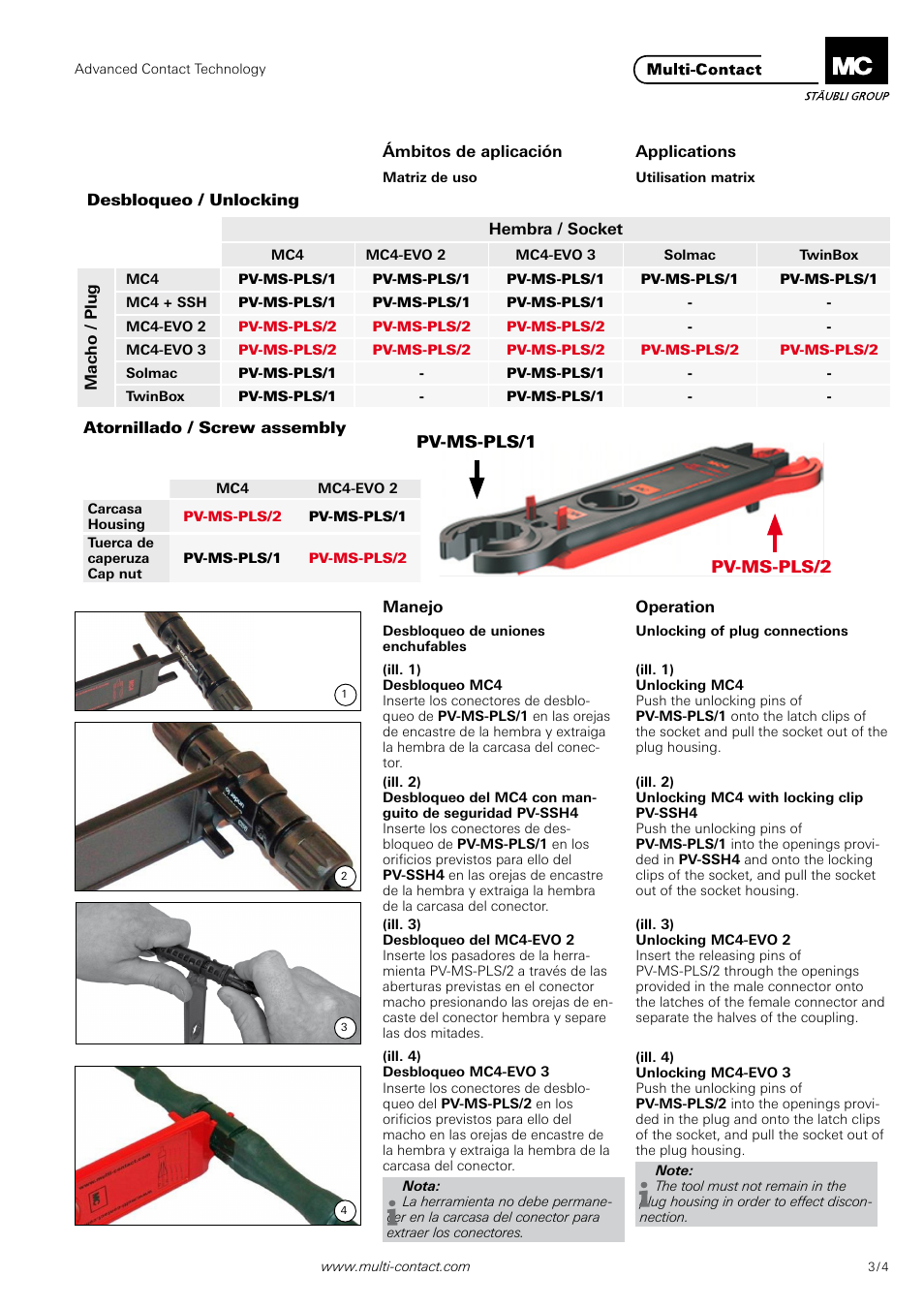 Multi-Contact MA270 User Manual | Page 3 / 4