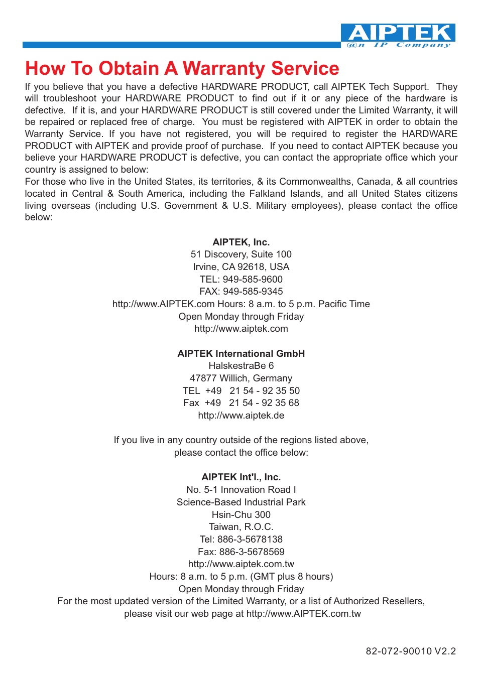 How to obtain a warranty service | 'da Products PENCAM VOICE User Manual | Page 34 / 34