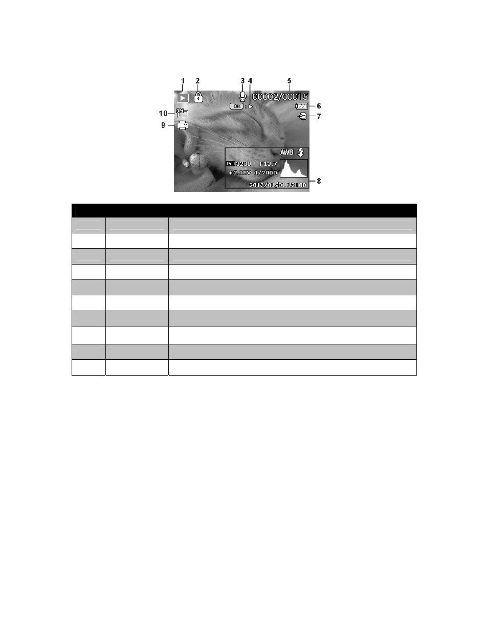 Playback mode screen layout | PRAKTICA luxmedia 18-Z36C User Manual | Page 19 / 65