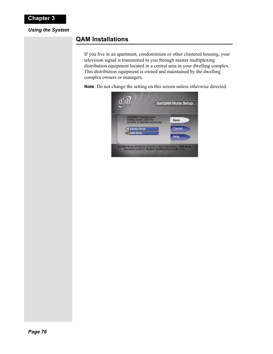 Qam installations | Dish Network Solo 811 User Manual | Page 81 / 110
