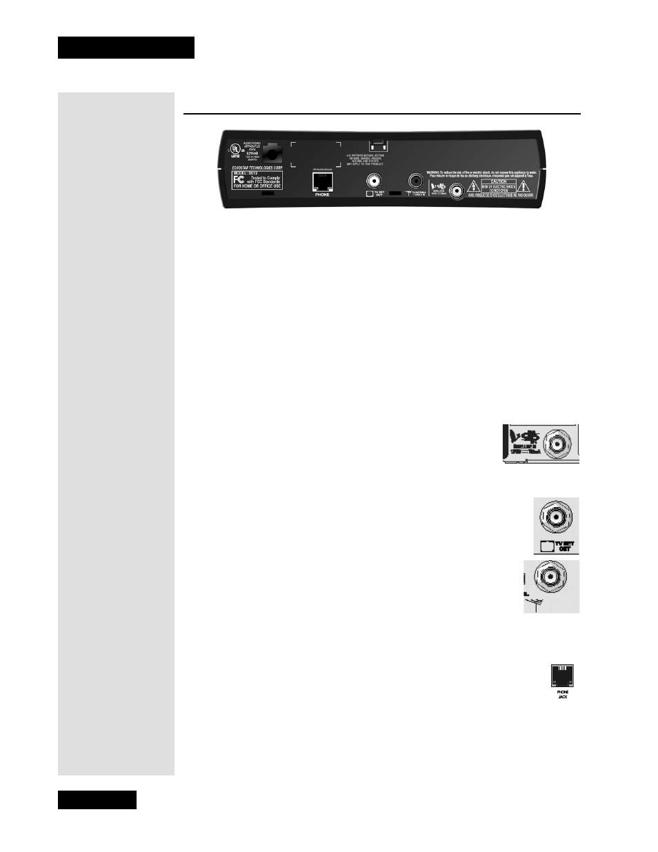 The receiver back panel, Chapter 2 | Dish Network Solo 111 User Manual | Page 10 / 104