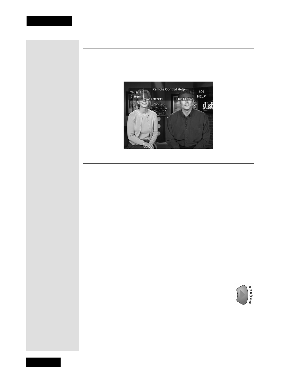 Using the program banner using the browse banner, Chapter 3 | Dish Network Solo 111 User Manual | Page 26 / 104