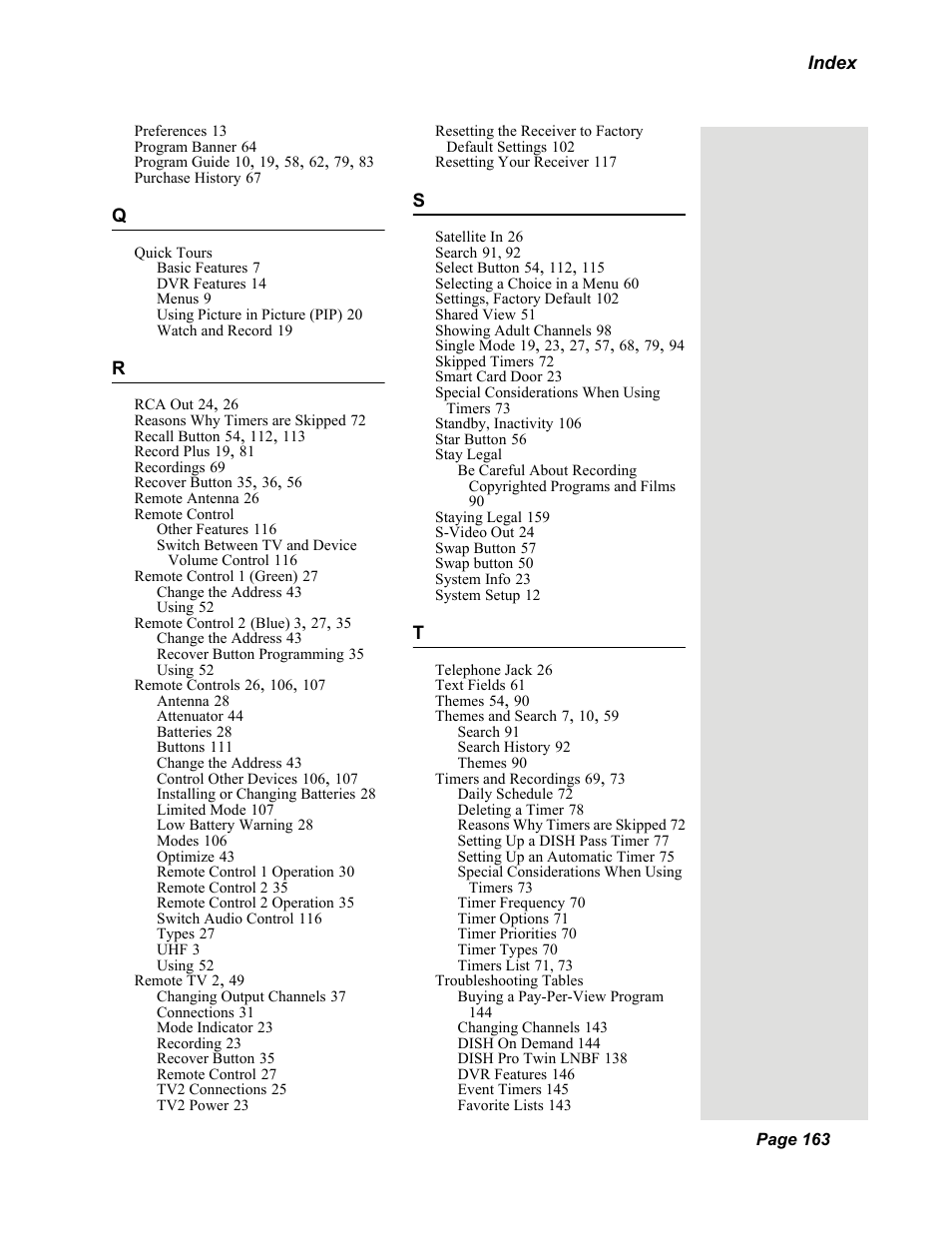 Dish Network DuoDVR 625 User Manual | Page 168 / 179