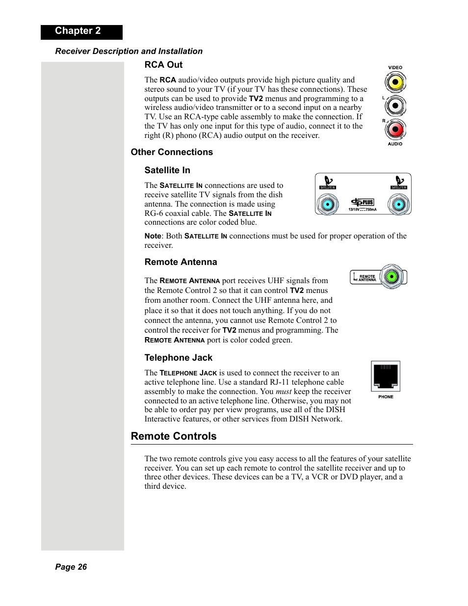 Remote controls, Chapter 2 | Dish Network DuoDVR 625 User Manual | Page 31 / 179